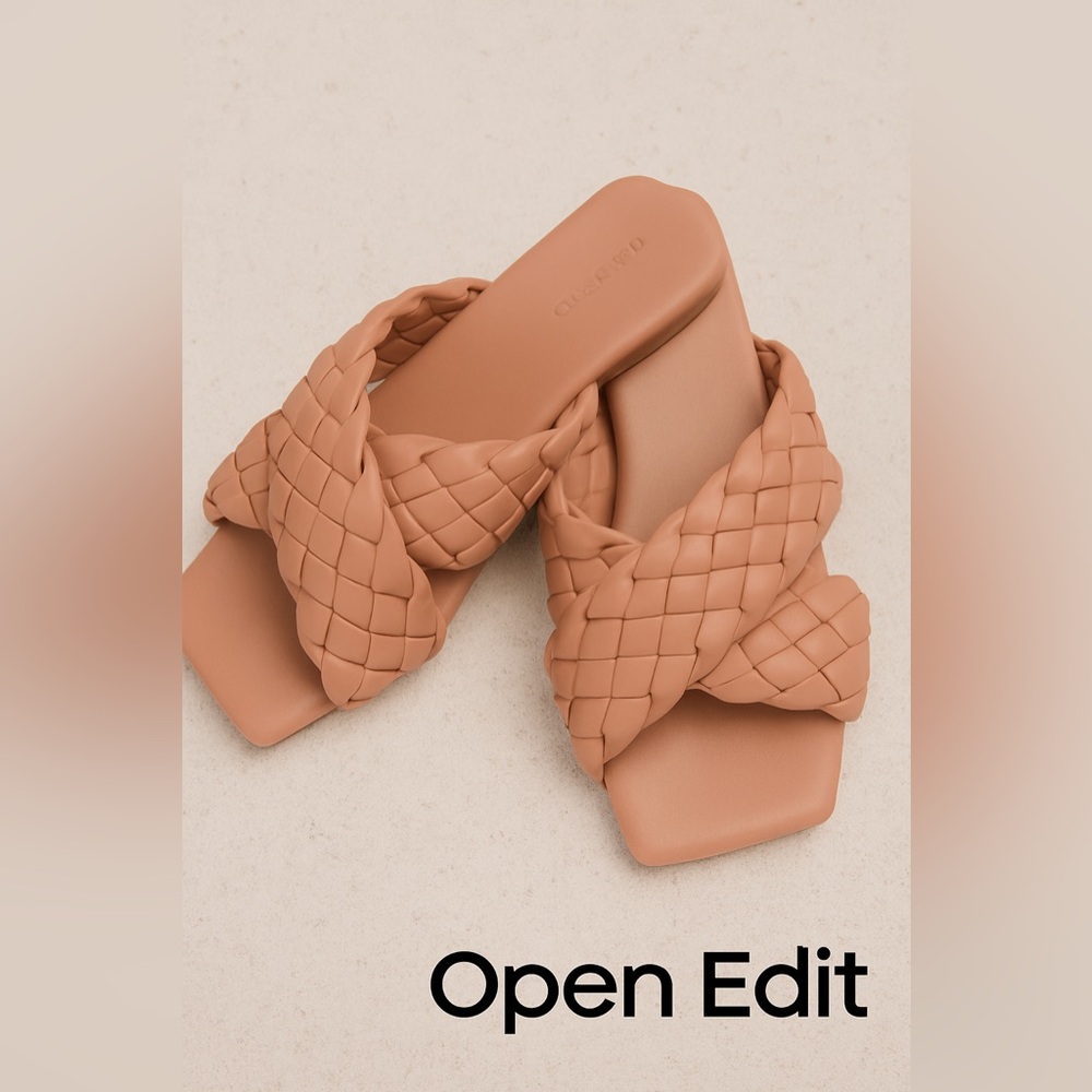 Open Edit Edopal Braided Slide Sandals – Size 6.5M